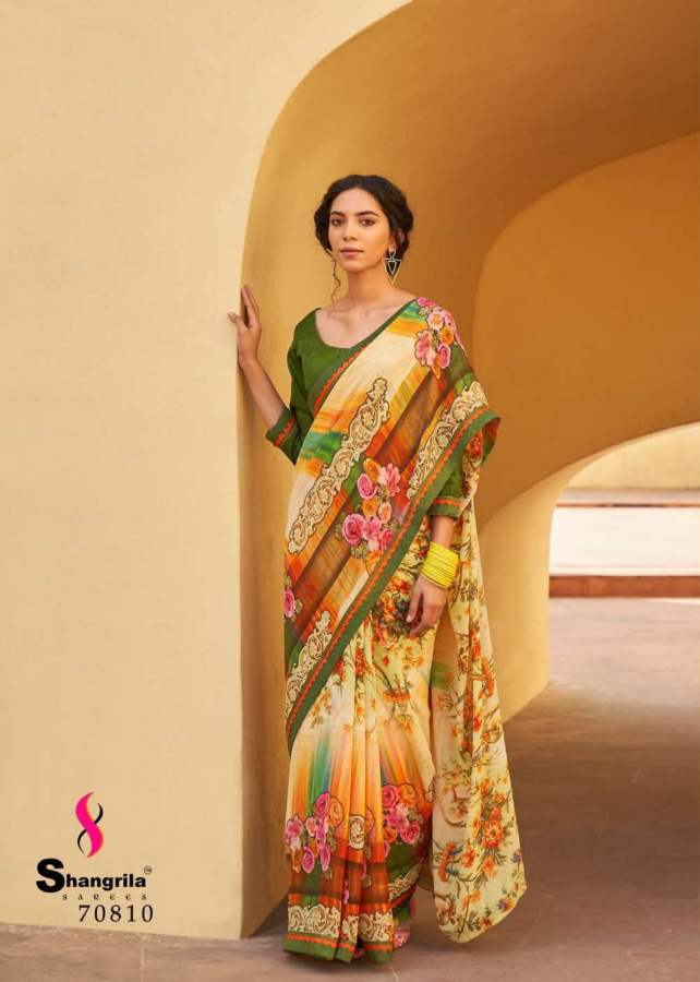 Shangrila Inox 16 Casual Daily Wear Printed Georgette Saree Collection